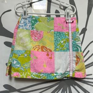 Lilly Pulitzer girls skirt patchwork with small bow